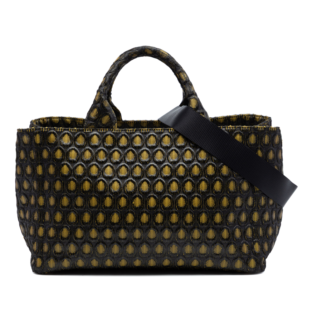 Pre-Loved Prada Tessuto Broccato Canapa Tote